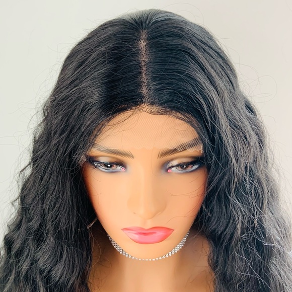 Gorgeous 36” Long Black Premium Fiber Lace Front Wig for Daily Wear or Events - Picture 3 of 14